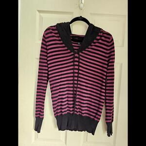 Vintage Vans Sweater Hoodie Pink Black Large